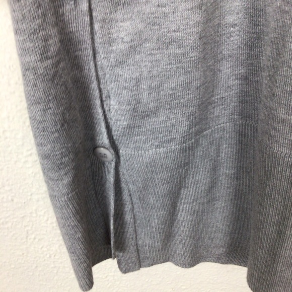 Joan Vass grey long duster/knit jacket in M - Picture 11 of 13